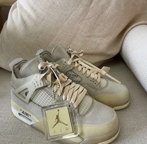 PK God Batch Air Jordan 4 Retro Off-White Sail  CV9388-100 review 