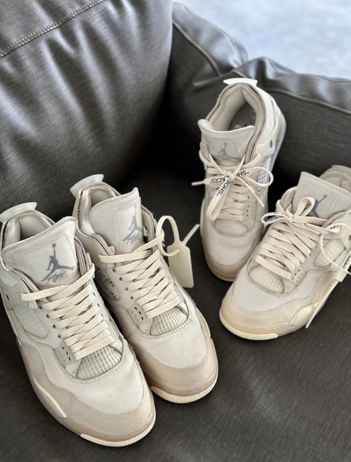 PK God Batch Air Jordan 4 Retro Off-White Sail  CV9388-100 review 