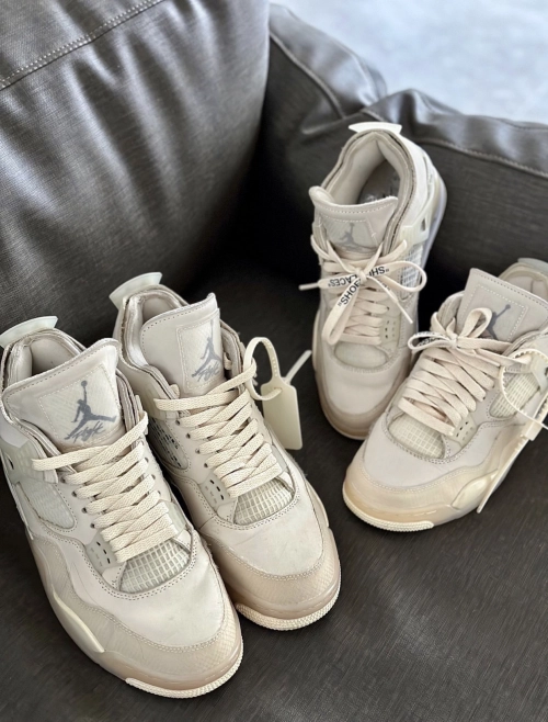 PK God Batch Air Jordan 4 Retro Off-White Sail  CV9388-100 review 