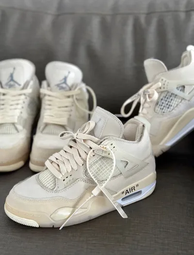 PK God Batch Air Jordan 4 Retro Off-White Sail  CV9388-100 review R*** 01