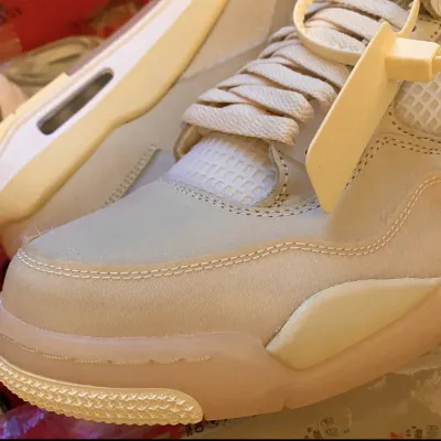 PK God Batch Air Jordan 4 Retro Off-White Sail  CV9388-100 review L*** 03