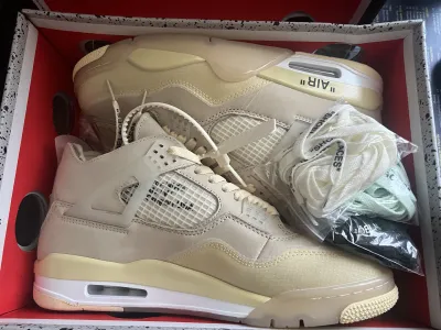 PK God Batch Air Jordan 4 Retro Off-White Sail  CV9388-100 review Bobby