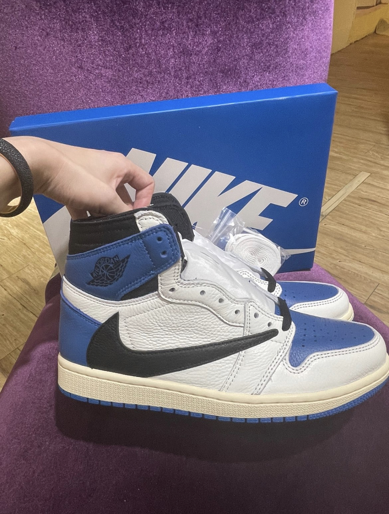 PK God Batch Air Jordan 1 Retro High OG SP Fragment x Travis Scott DH3227-105 review D*** 01