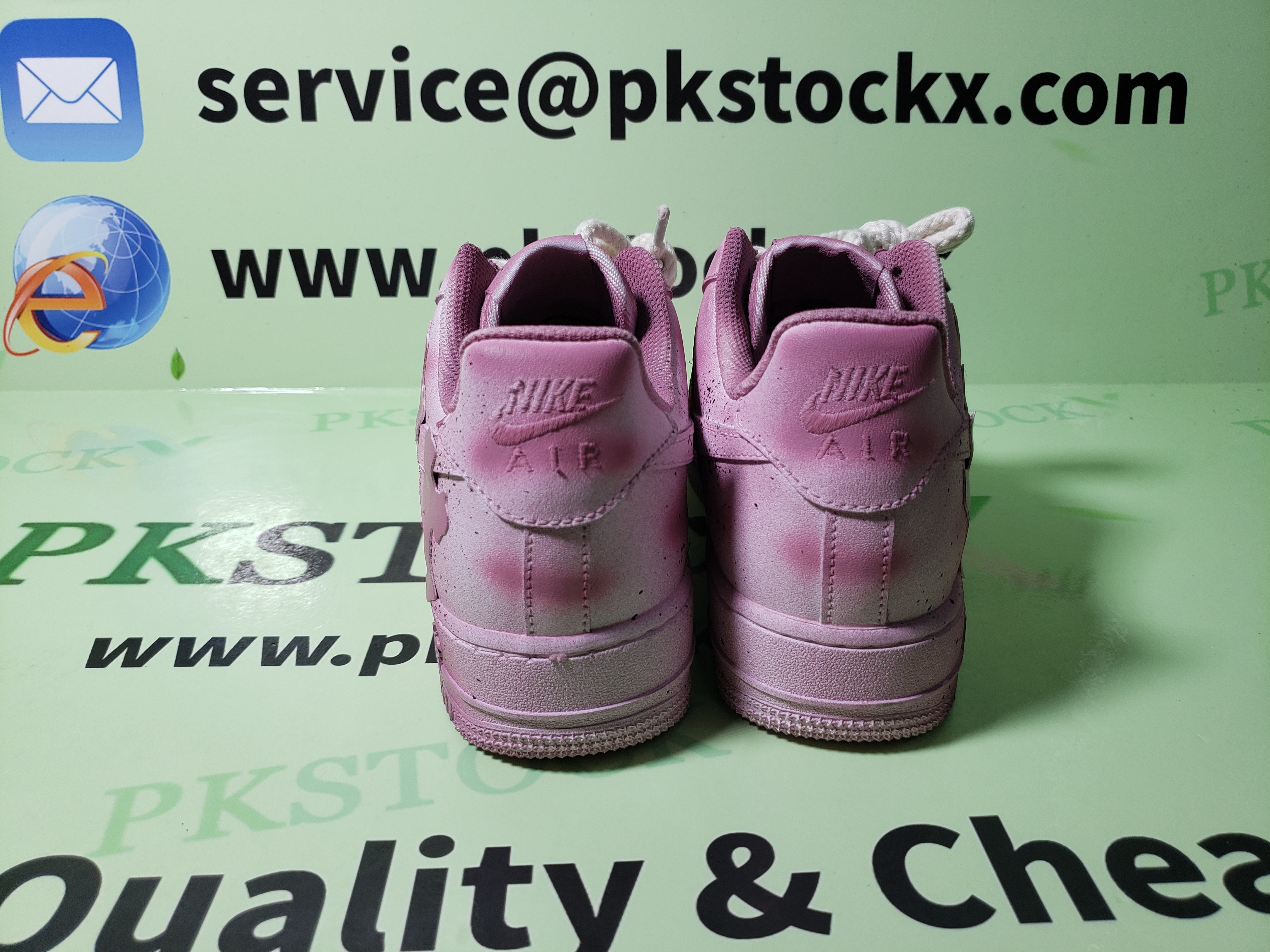 PK God Batch Chrome Hearts x Air Force 1 pink (Special shoe box) review R*** 02