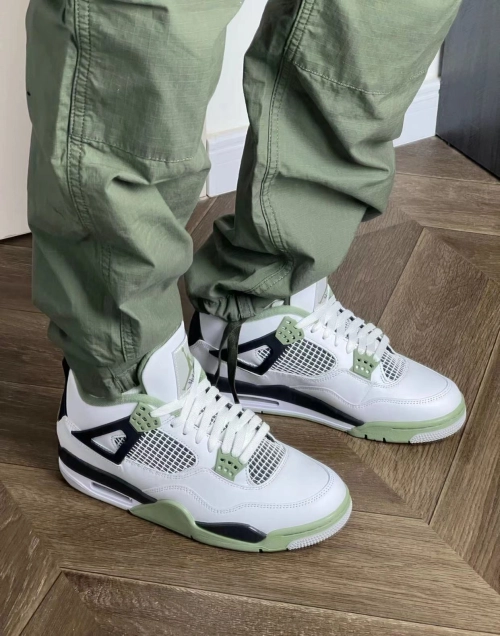 PK God Batch Air Jordan 4 Seafoam AQ9129-103 review 