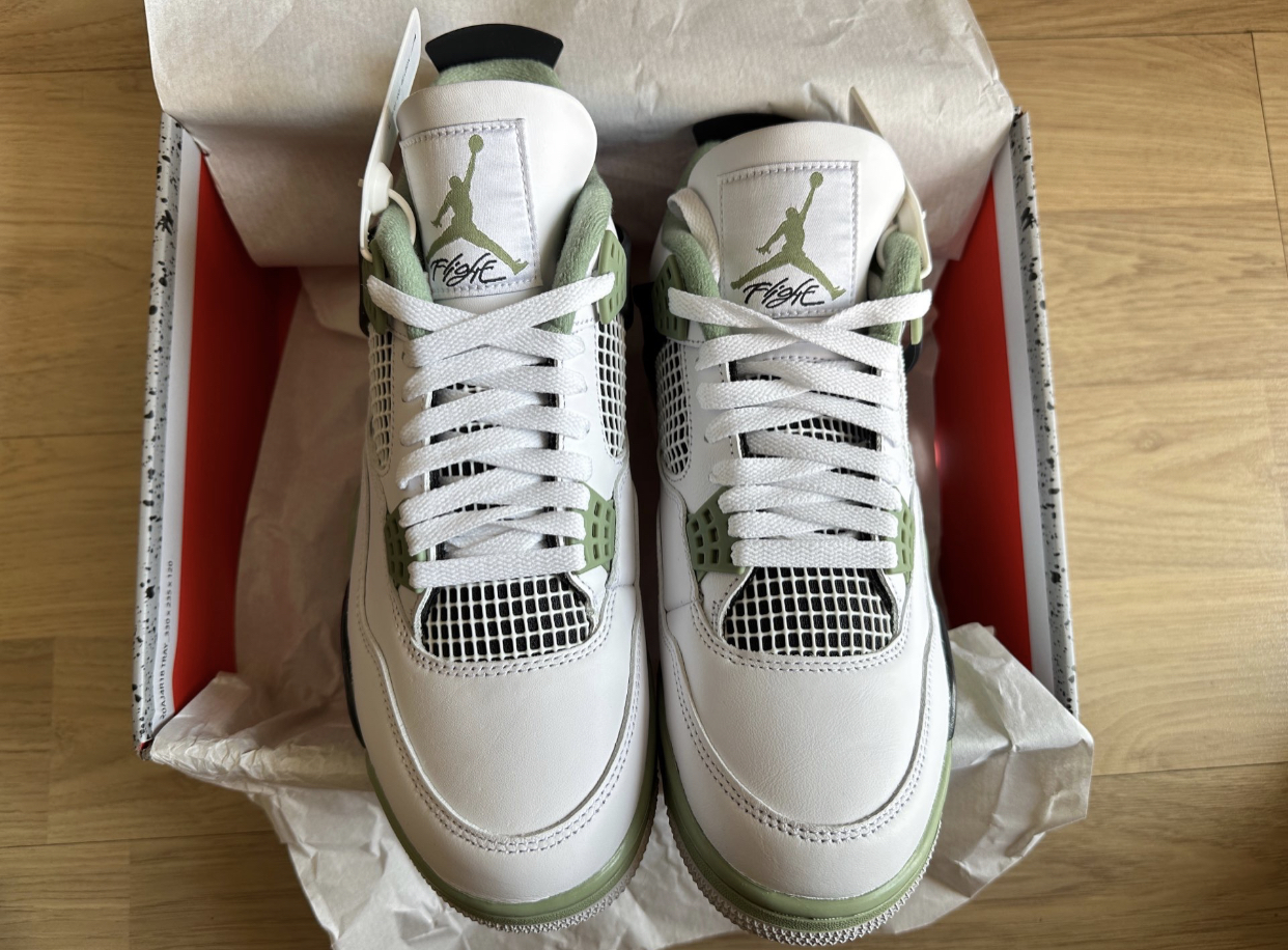 PK God Batch Air Jordan 4 Seafoam AQ9129-103 review L*** 01