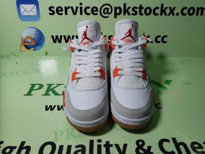 PK God Batch Nike SB x Air Jordan 4 White Orange DR5415-108 review V*** 00