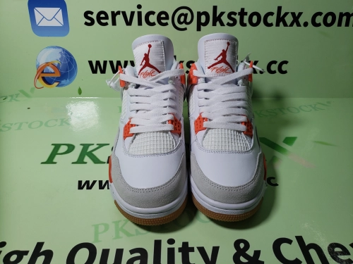 PK God Batch Nike SB x Air Jordan 4 White Orange DR5415-108 review 