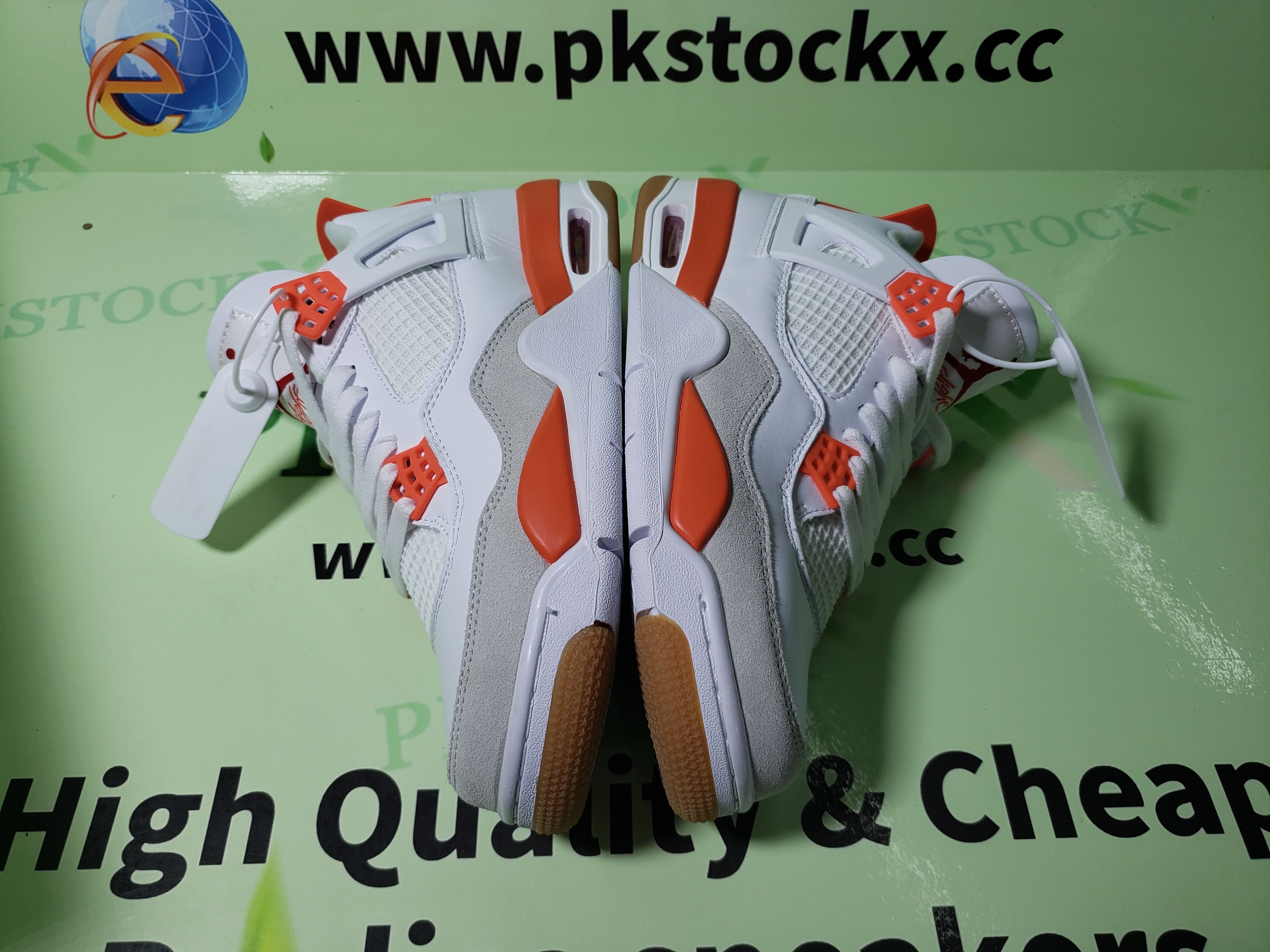 PK God Batch Nike SB x Air Jordan 4 White Orange DR5415-108 review V*** 02