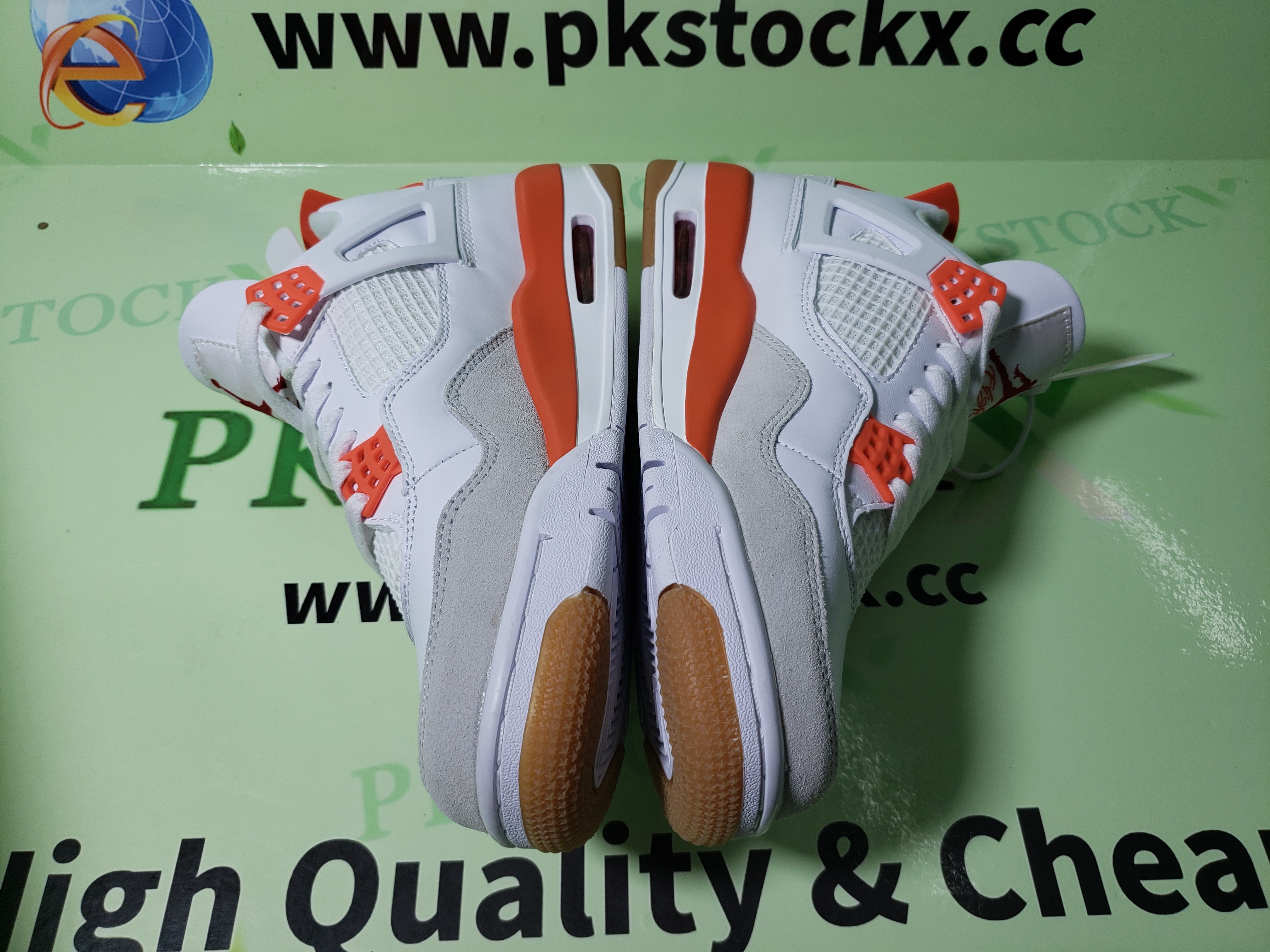 PK God Batch Nike SB x Air Jordan 4 White Orange DR5415-108 review V*** 03