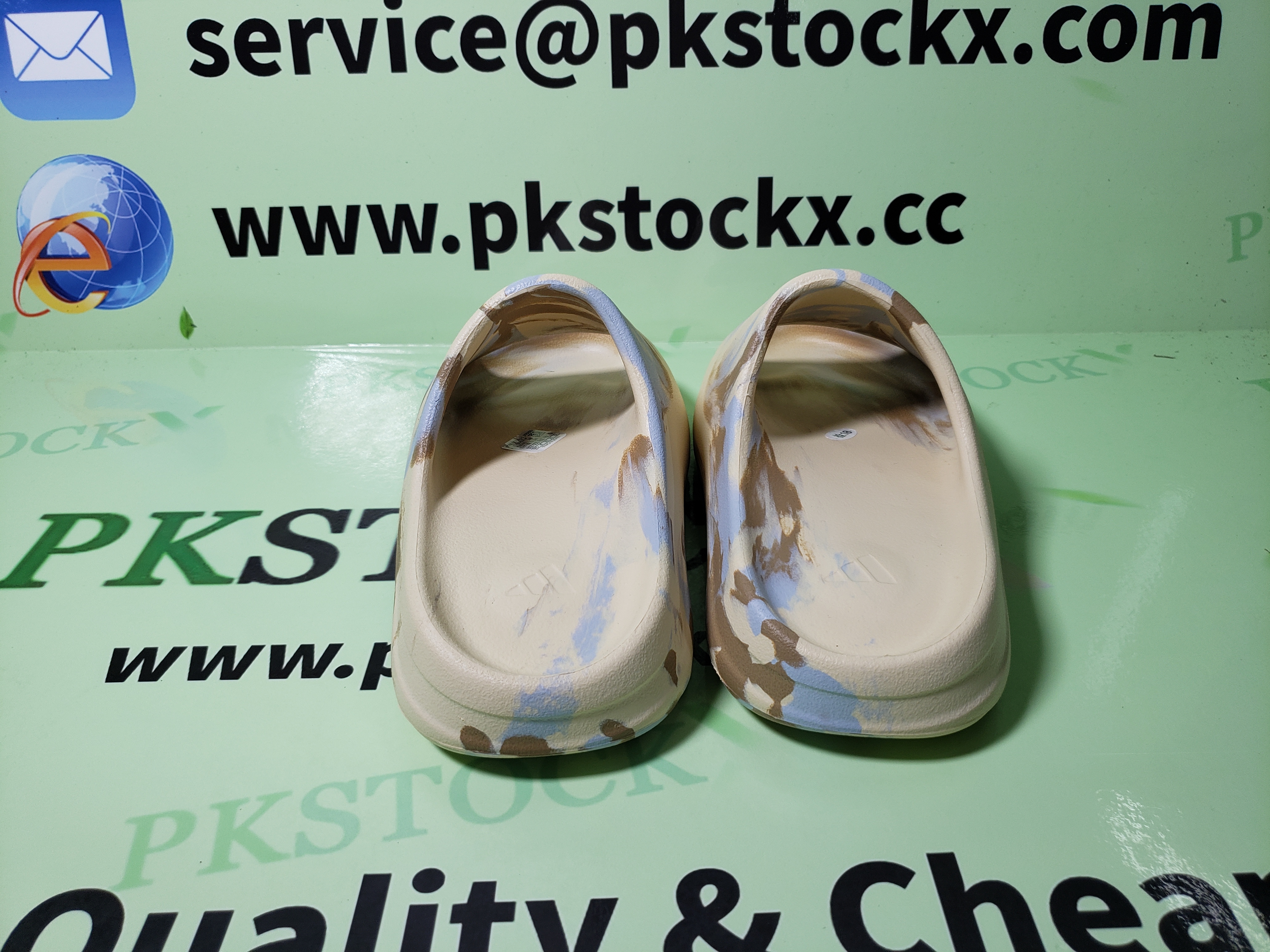 PK God Batch Adidas Yeezy Slide Enflame Oil Painting White Yellow GW1932 review K*** 01