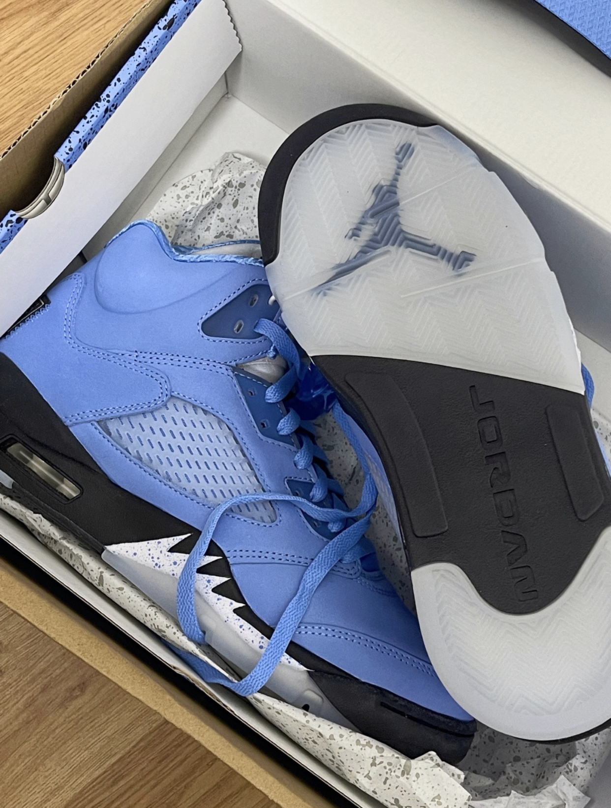 PK God Batch Air Jordan 5 Retro UNC University Blue DV1310-401 review T*** 01