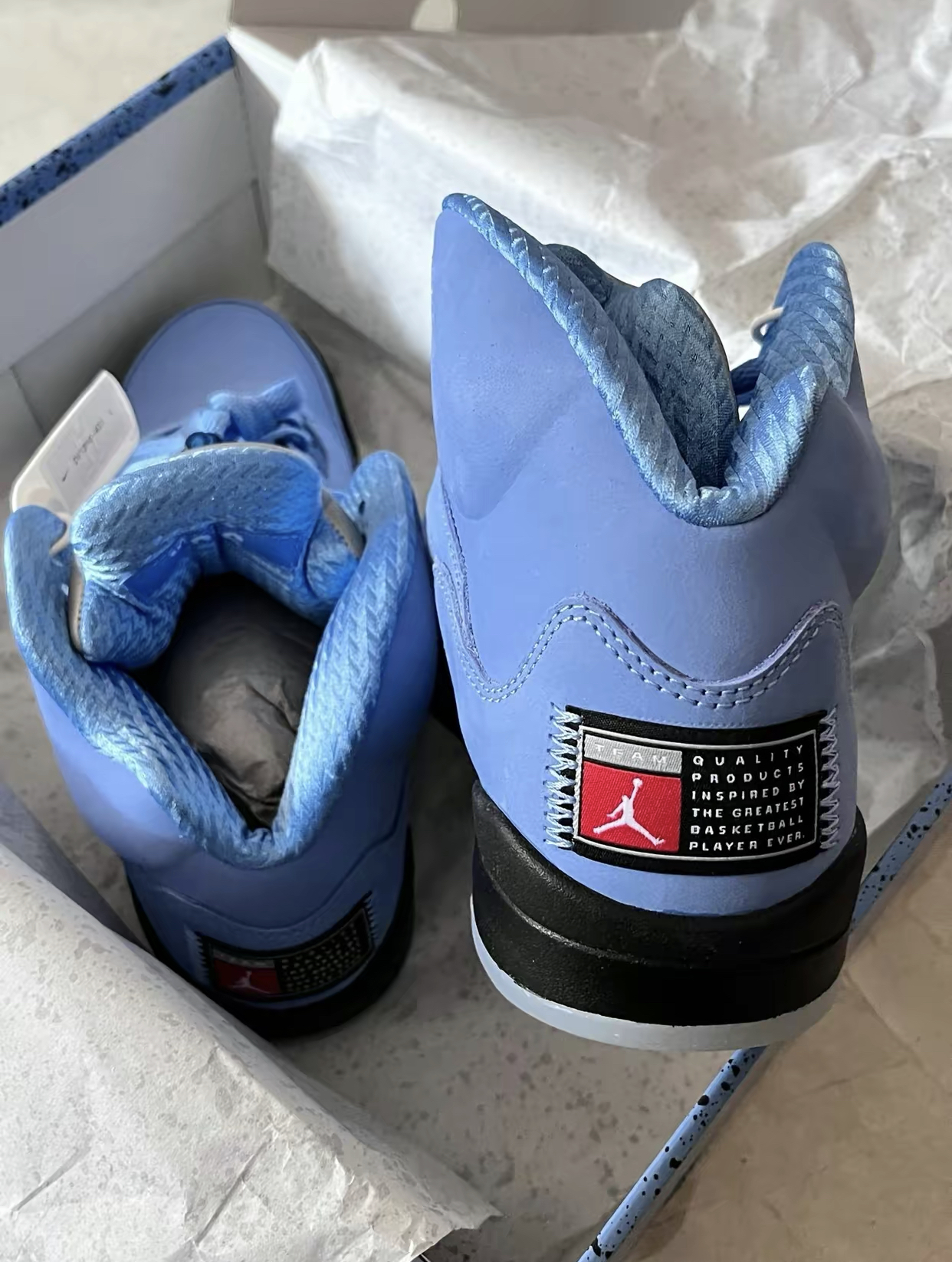 PK God Batch Air Jordan 5 Retro UNC University Blue DV1310-401 review D*** 01