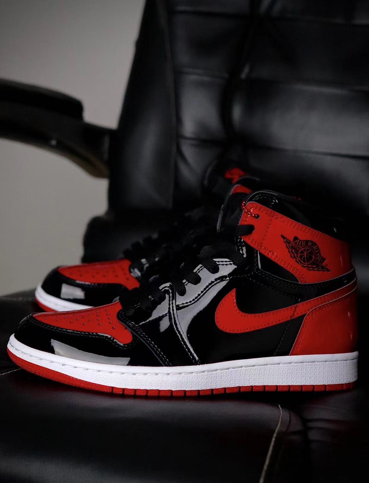 PK God Batch Air Jordan 1 High OG Bred Patent 555088-063 review R*** 04