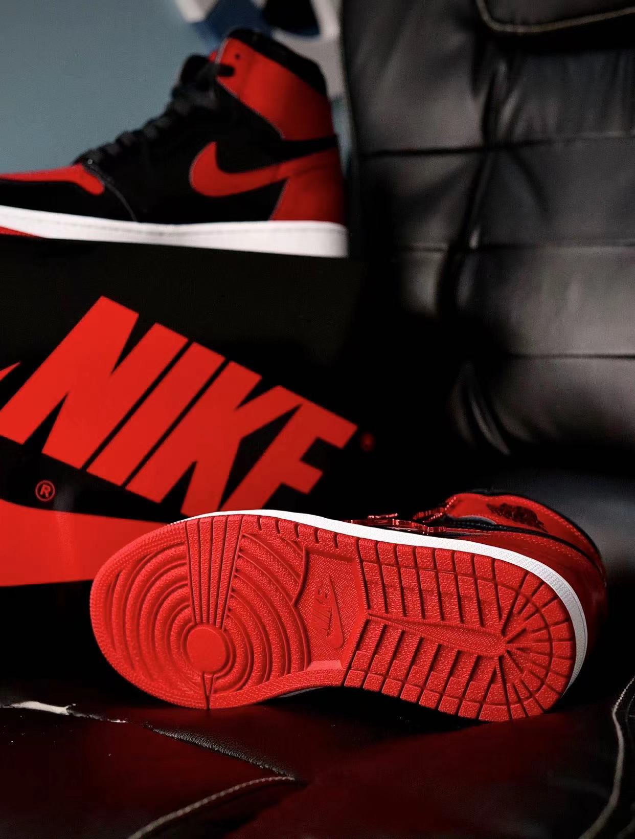 PK God Batch Air Jordan 1 High OG Bred Patent 555088-063 review R*** 05