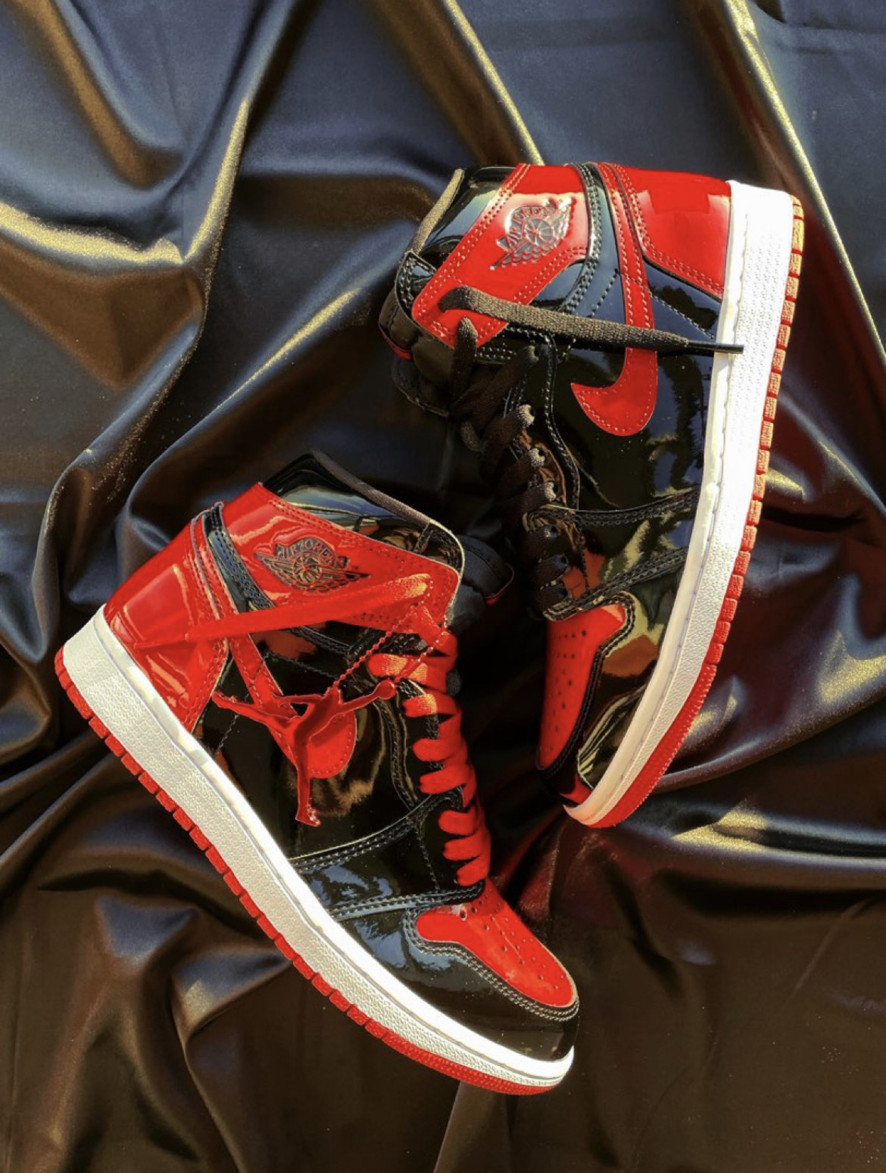 PK God Batch Air Jordan 1 High OG Bred Patent 555088-063 review T*** 00