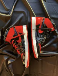 PK God Batch Air Jordan 1 High OG Bred Patent 555088-063 review 2