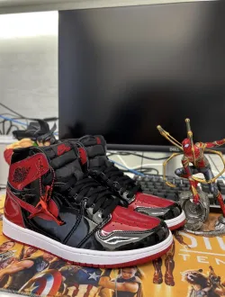 PK God Batch Air Jordan 1 High OG Bred Patent 555088-063 review L*** 01