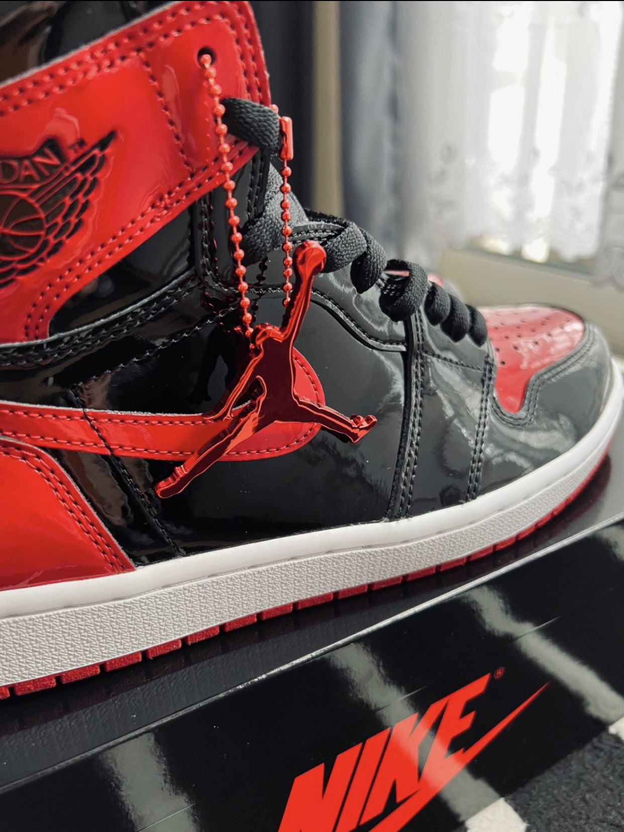 PK God Batch Air Jordan 1 High OG Bred Patent 555088-063 review V*** 00