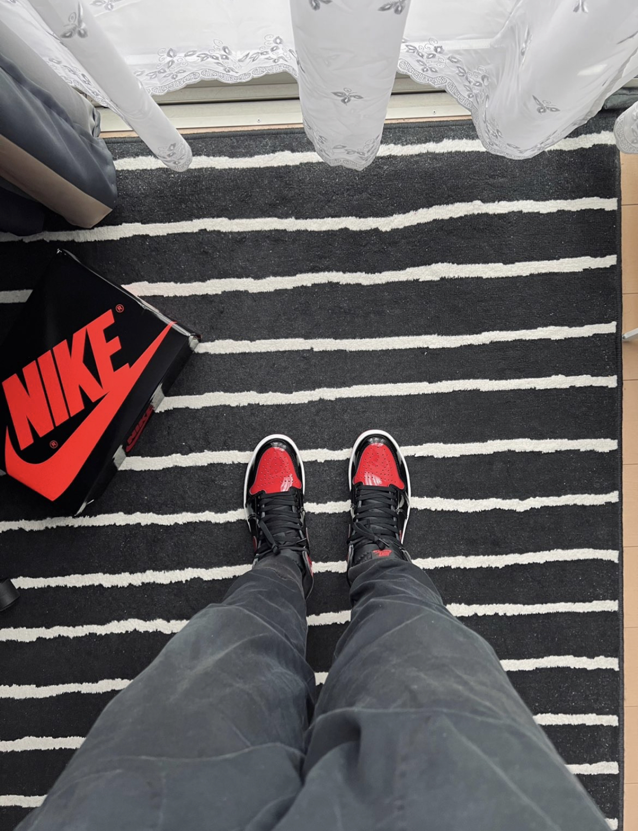 PK God Batch Air Jordan 1 High OG Bred Patent 555088-063 review V*** 02