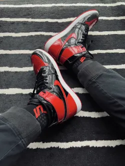 PK God Batch Air Jordan 1 High OG Bred Patent 555088-063 review V*** 04