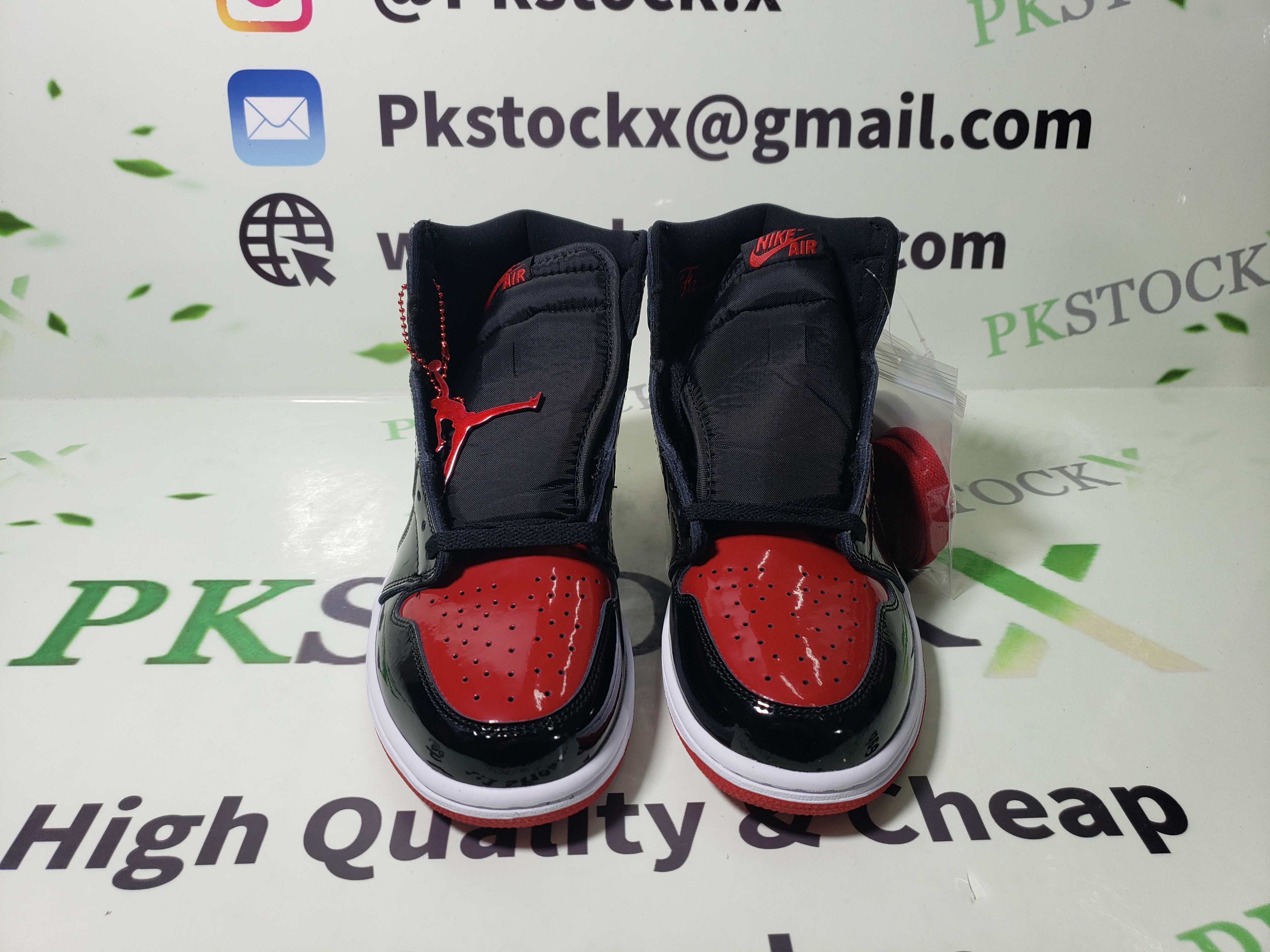 PK God Batch Air Jordan 1 High OG Bred Patent 555088-063 review T*** 00