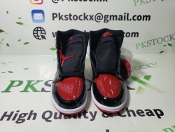 PK God Batch Air Jordan 1 High OG Bred Patent 555088-063 review T*** 01