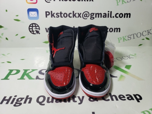 PK God Batch Air Jordan 1 High OG Bred Patent 555088-063 review 