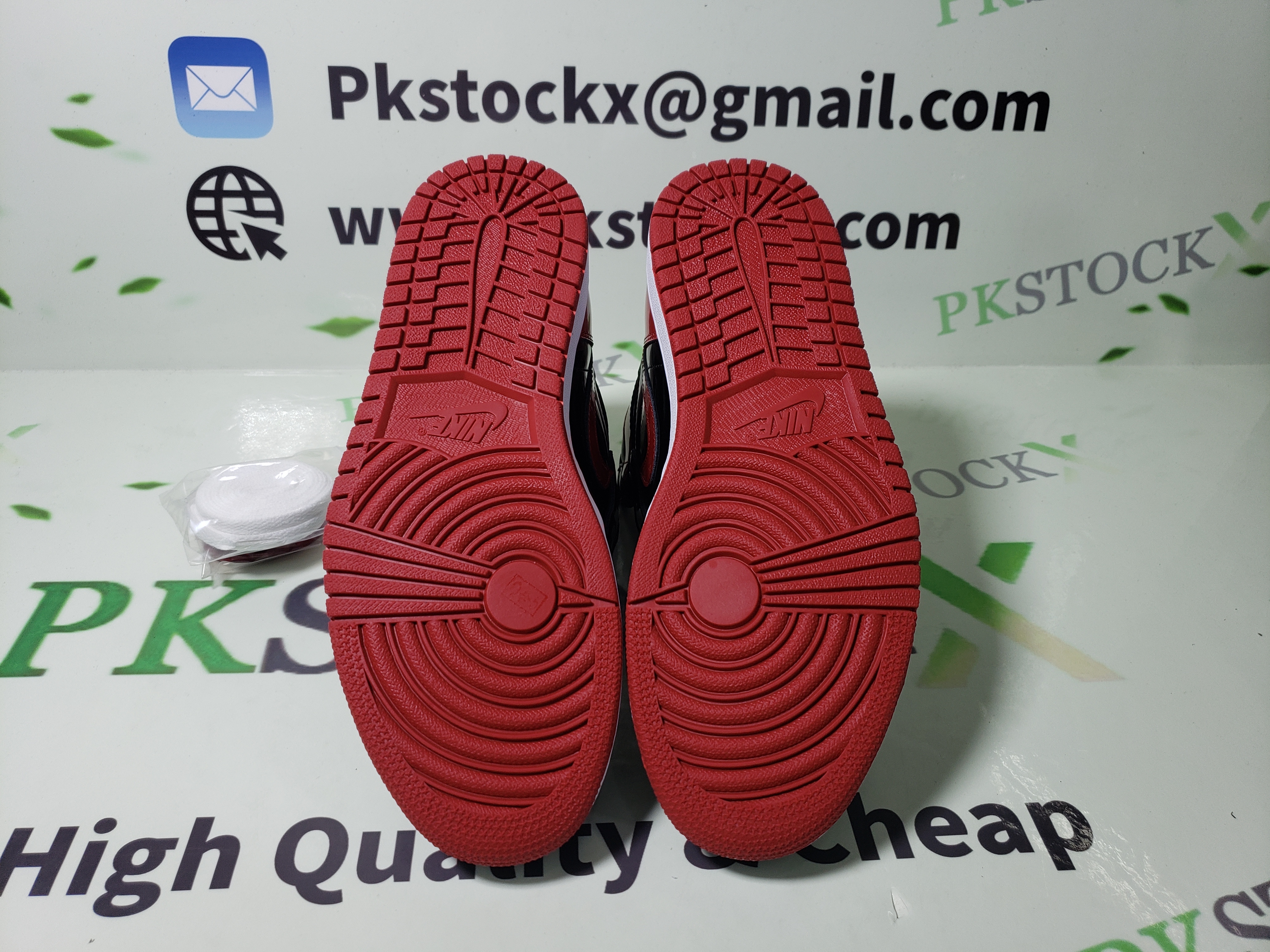 PK God Batch Air Jordan 1 High OG Bred Patent 555088-063 review T*** 04