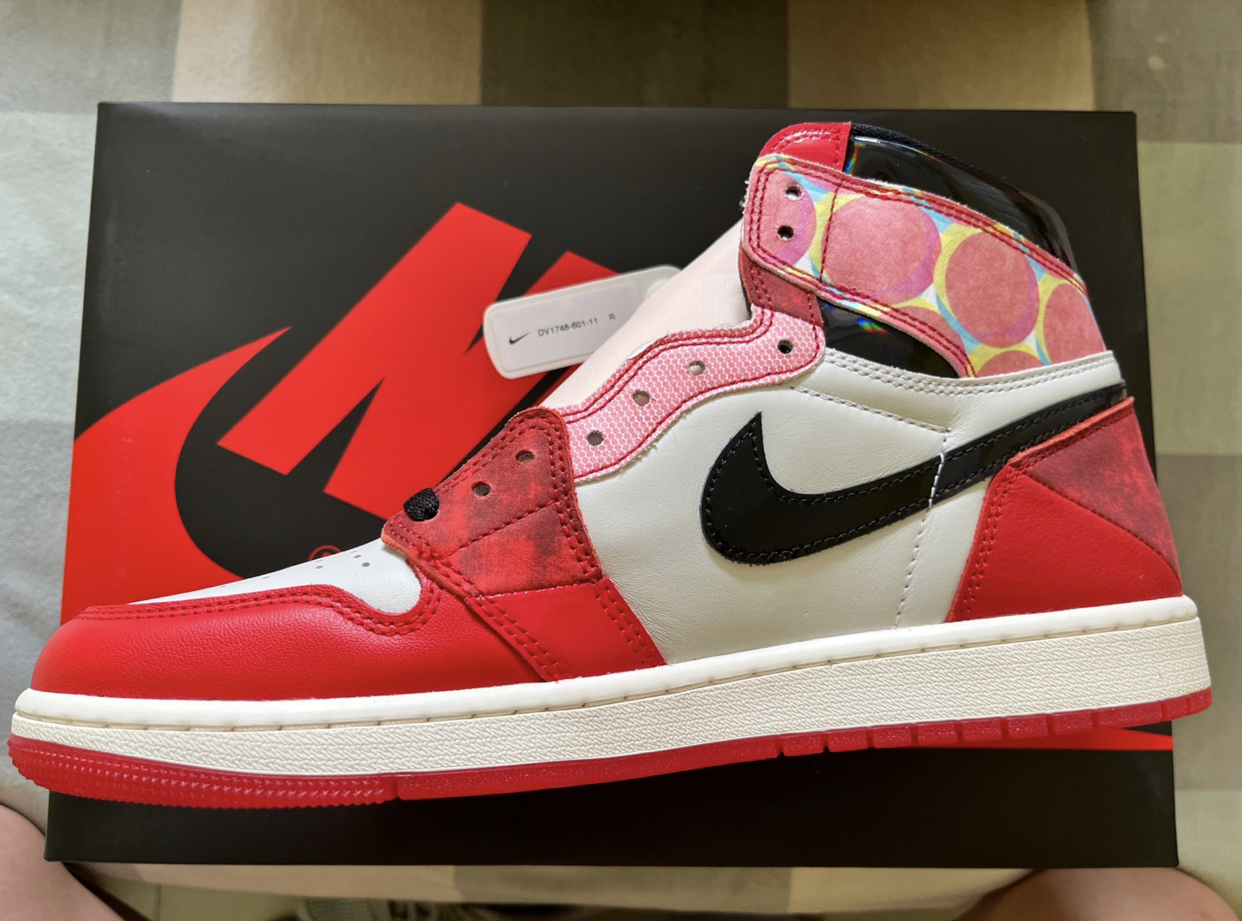 PK God Batch Air Jordan 1 High OG Spider-Man Across the Spider-Verse DV1748-601 review G*** 03