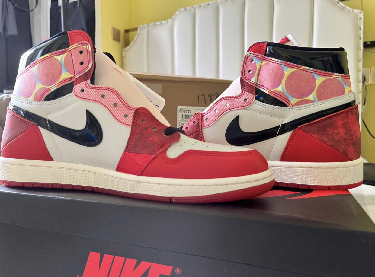 PK God Batch Air Jordan 1 High OG Spider-Man Across the Spider-Verse DV1748-601 review G*** 05