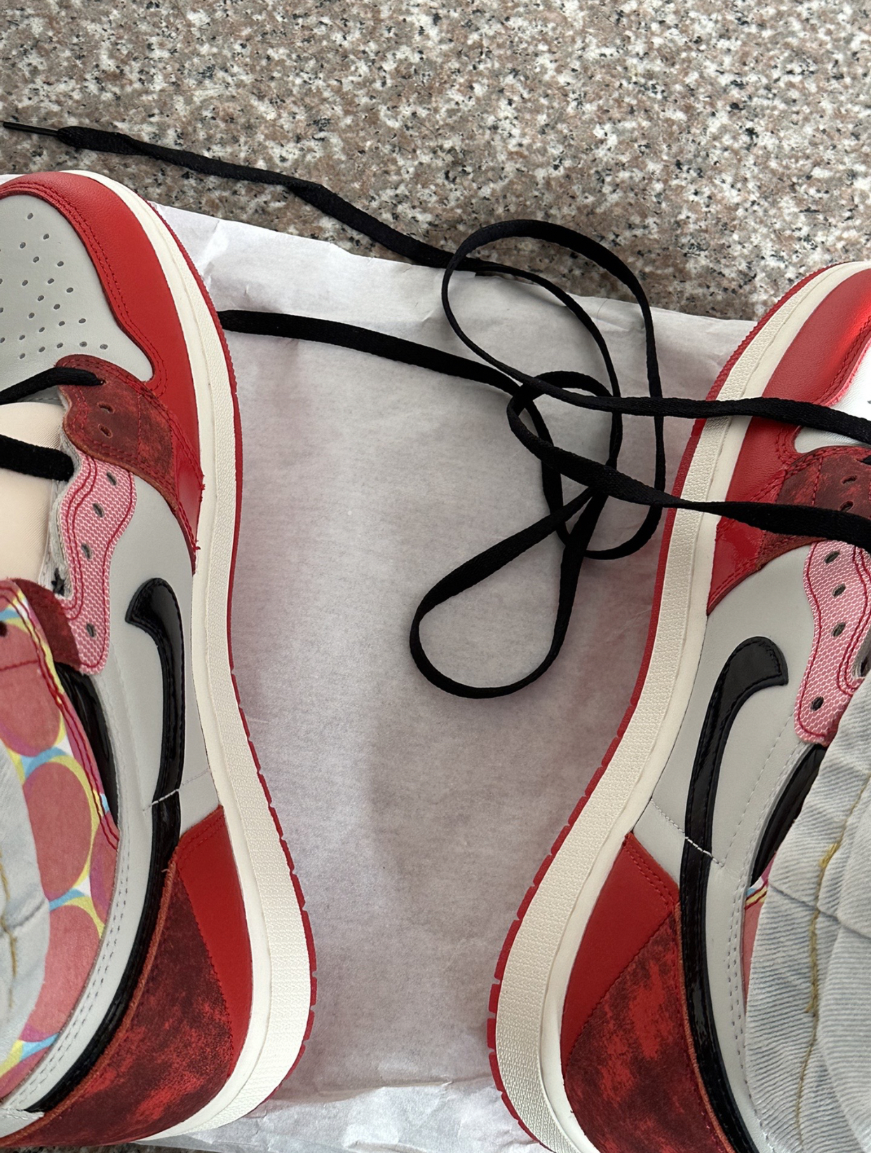 PK God Batch Air Jordan 1 High OG Spider-Man Across the Spider-Verse DV1748-601 review G*** 02