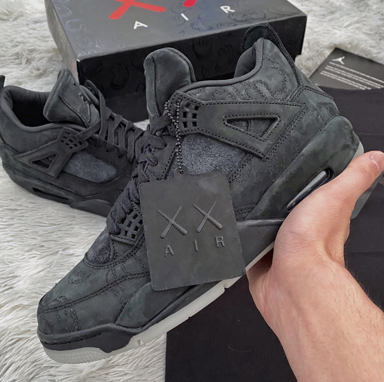 PK God Batch Air Jordan 4 Retro Kaws Black 930155-001 review E*** 00