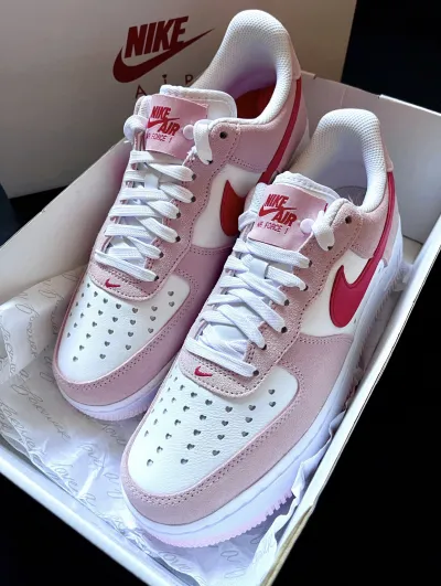 PK God Batch Nike Air Force 1 07 QS Valentine's Day Love Letter DD3384-600 review J*** 00