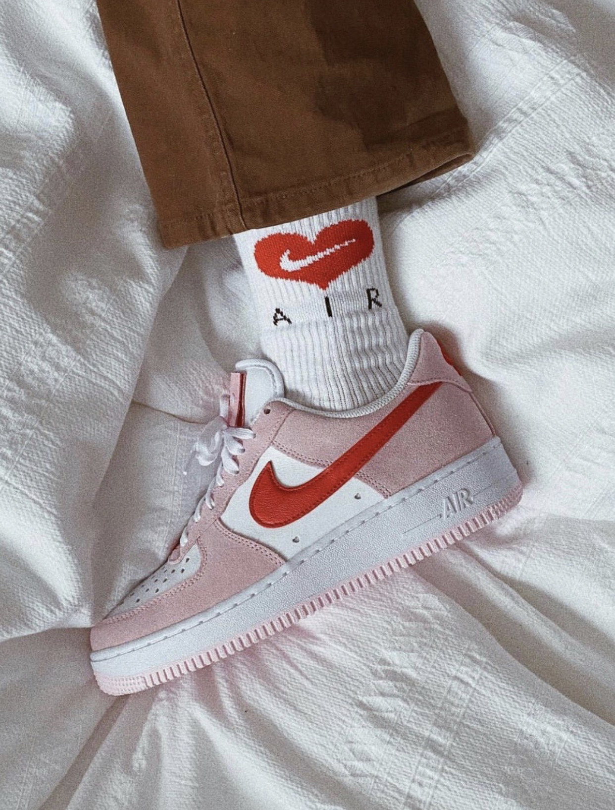 PK God Batch Nike Air Force 1 07 QS Valentine's Day Love Letter DD3384-600 review N*** 01