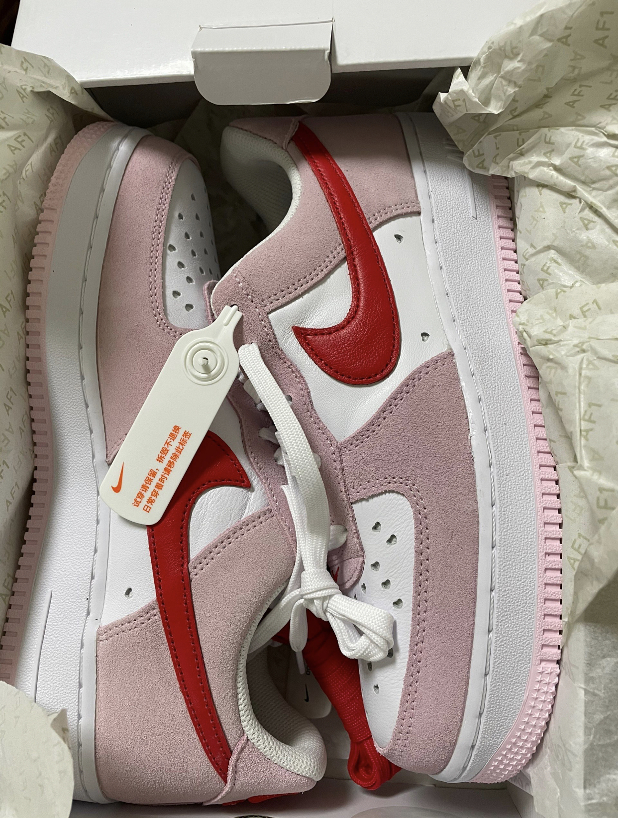 PK God Batch Nike Air Force 1 07 QS Valentine's Day Love Letter DD3384-600 review J***