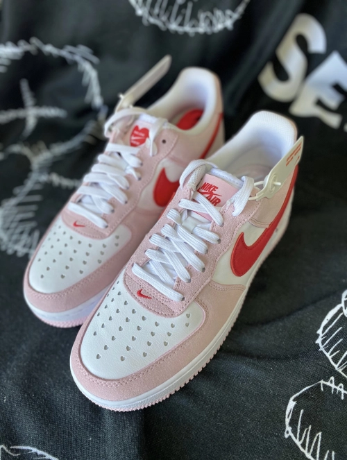 PK God Batch Nike Air Force 1 07 QS Valentine's Day Love Letter DD3384-600 review 