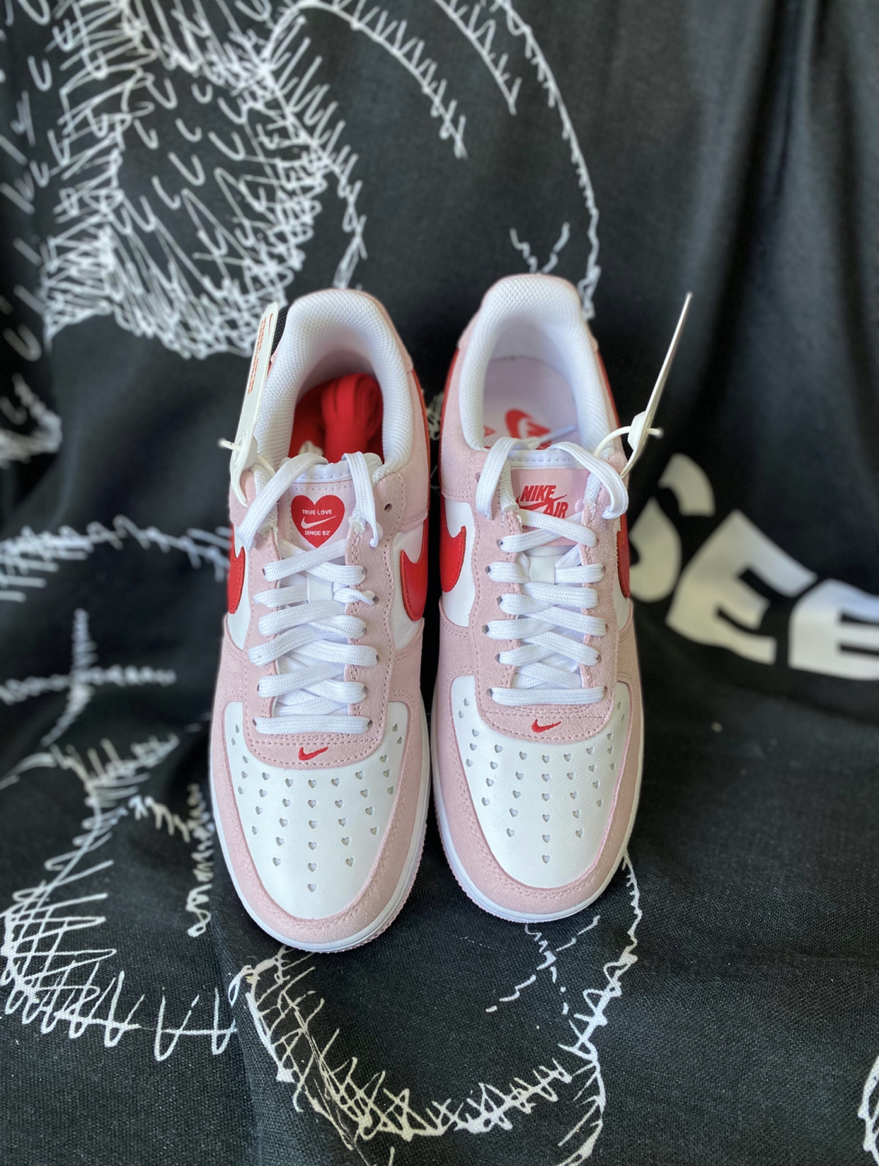 PK God Batch Nike Air Force 1 07 QS Valentine's Day Love Letter DD3384-600 review A*** 02