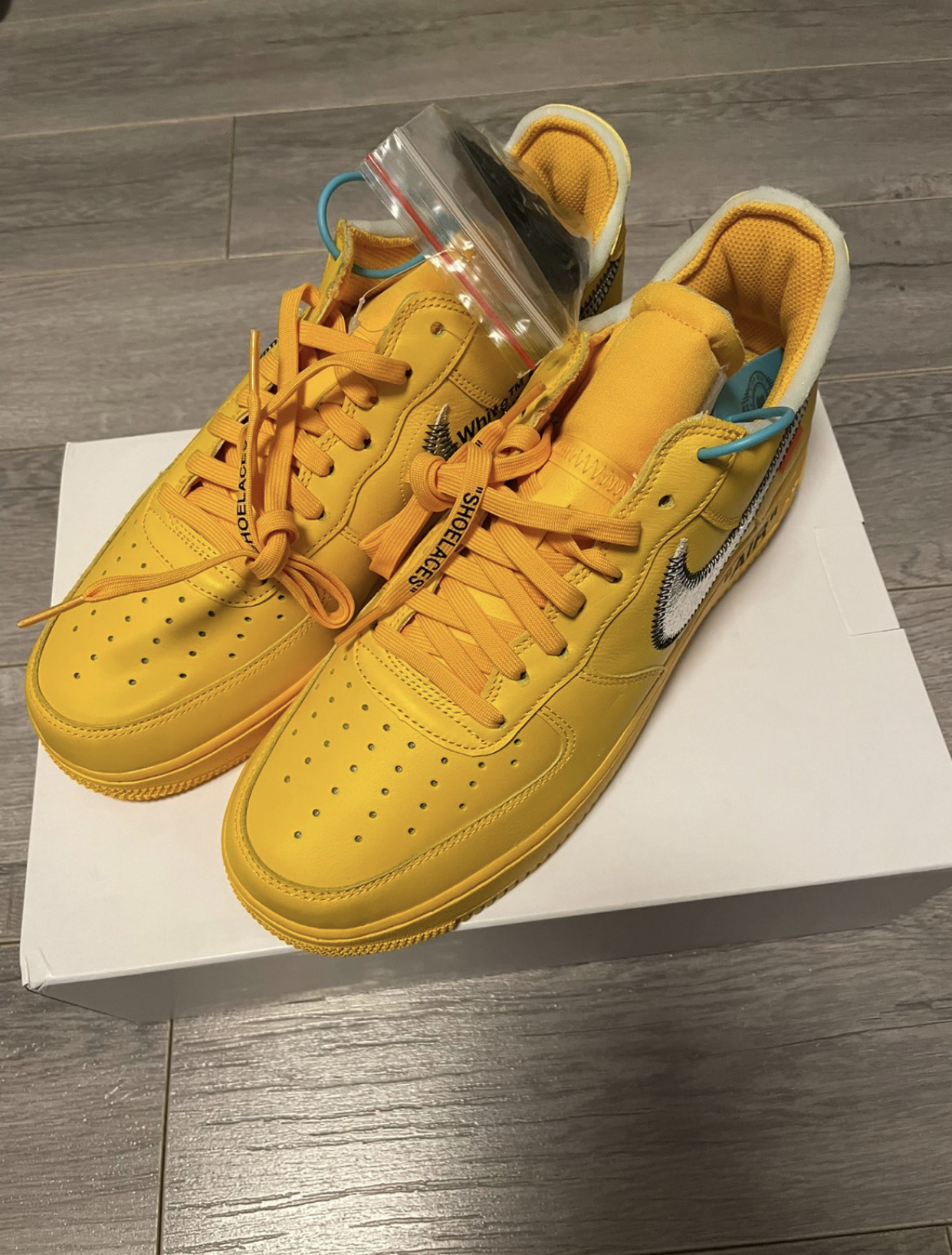 PK God Batch Nike Air Force 1 Low OFF-WHITE University Gold Metallic Silver DD1876-700 review T*** 02