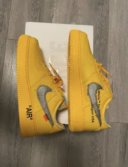 PK God Batch Nike Air Force 1 Low OFF-WHITE University Gold Metallic Silver DD1876-700 review T*** 05
