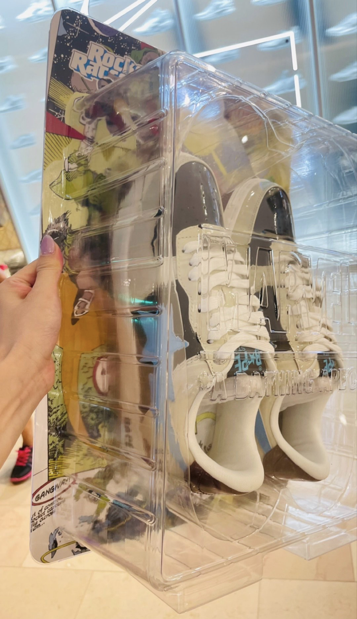 PK God Batch A Bathing Ape Sta X Marvel CREAM/BLACK/BLUE Fashion Skate Shoes 1I73-191-906 review A*** 01