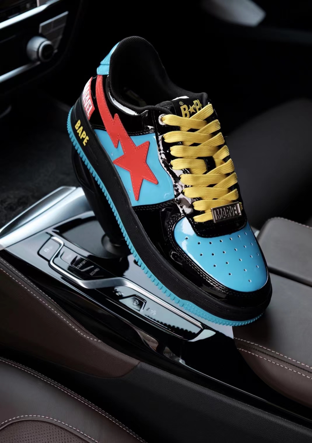 PK God Batch A Bathing Ape BAPE X MARVEL BLACK WIDOW BAPE STA  1I73-191-907 review X*** 02