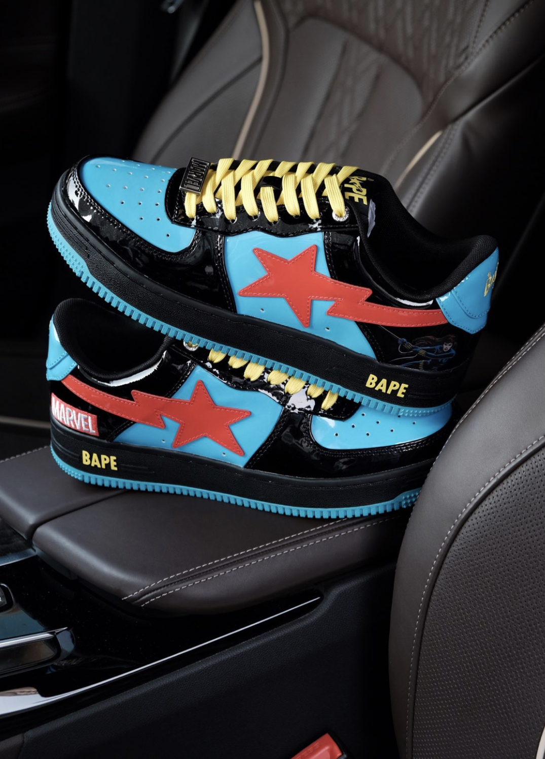 PK God Batch A Bathing Ape BAPE X MARVEL BLACK WIDOW BAPE STA  1I73-191-907 review X*** 03