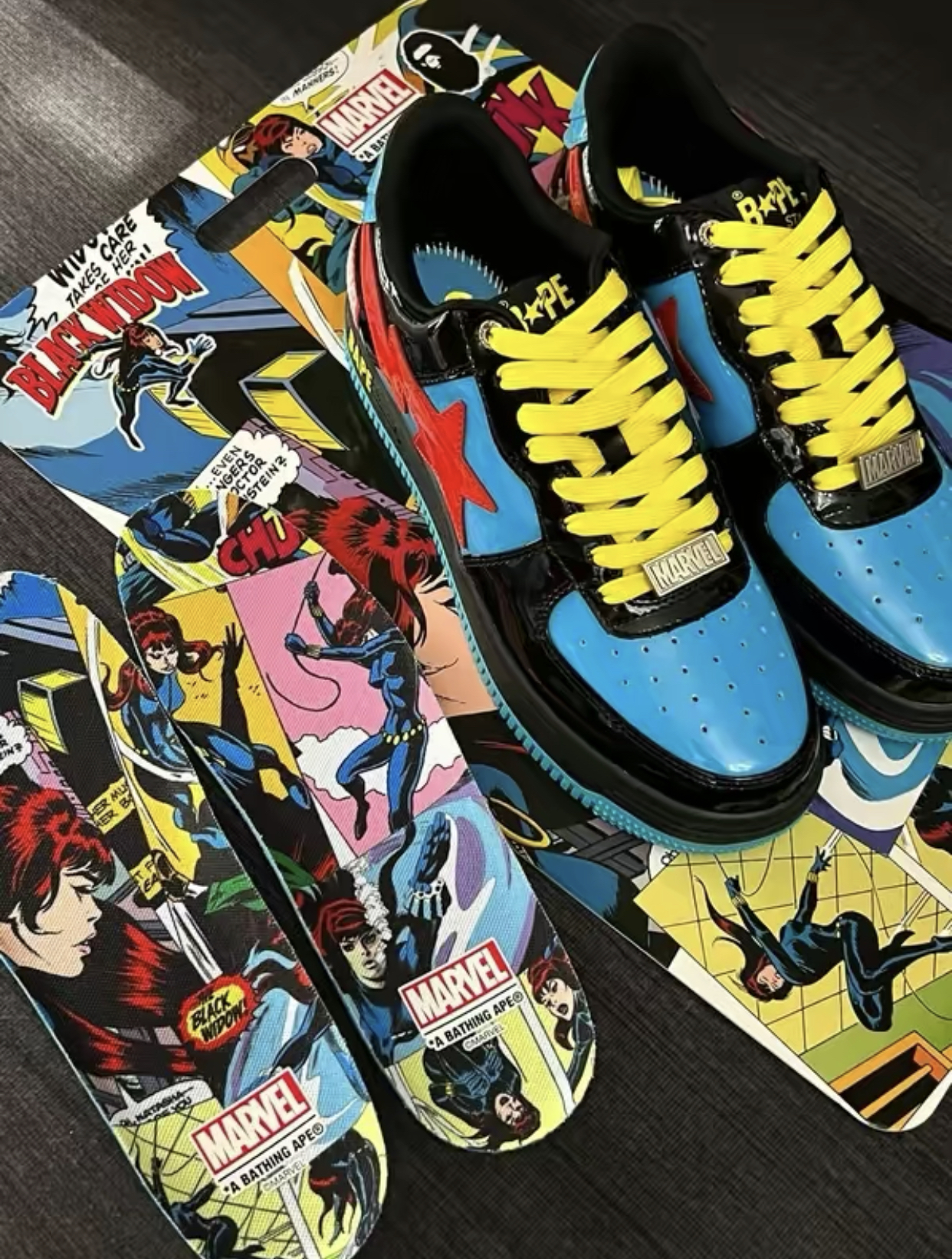 PK God Batch A Bathing Ape BAPE X MARVEL BLACK WIDOW BAPE STA  1I73-191-907 review N*** 01