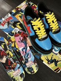 PK God Batch A Bathing Ape BAPE X MARVEL BLACK WIDOW BAPE STA  1I73-191-907 review 1