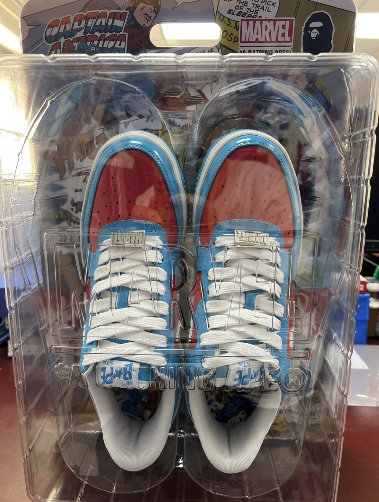 PK God Batch A Bathing Ape BAPE X MARVEL CAPTAIN AMERICA BAPE STA 1I73-191-903 review G***