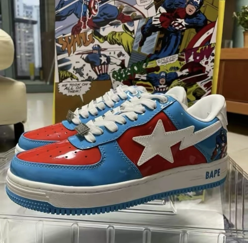 PK God Batch A Bathing Ape BAPE X MARVEL CAPTAIN AMERICA BAPE STA 1I73-191-903 review 