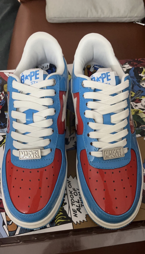 PK God Batch A Bathing Ape BAPE X MARVEL CAPTAIN AMERICA BAPE STA 1I73-191-903 review 