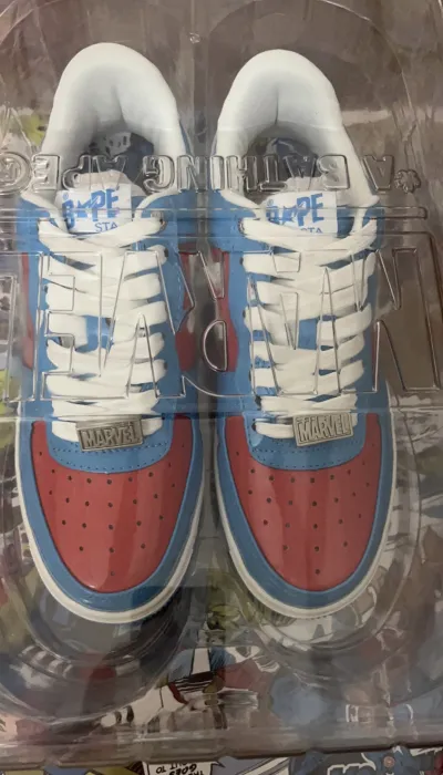 PK God Batch A Bathing Ape BAPE X MARVEL CAPTAIN AMERICA BAPE STA 1I73-191-903 review L***