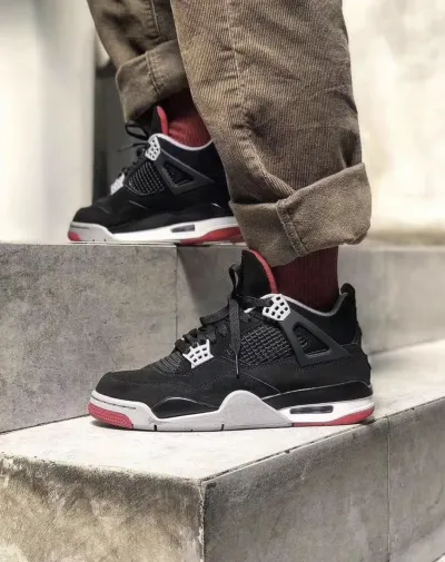 PK God Batch Air Jordan 4 Retro Bred 308497-060  review K***